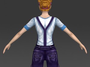 low poly girl julina 3D Модель
