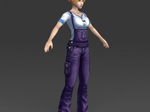 low poly girl julina 3D Модель