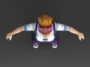low poly girl julina 3D Model