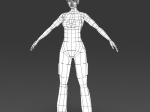 low poly girl julina 3D Модель