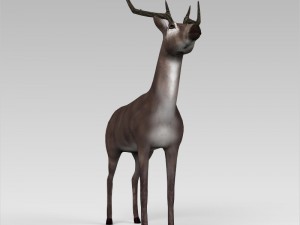 game ready low poly buck 3D Model