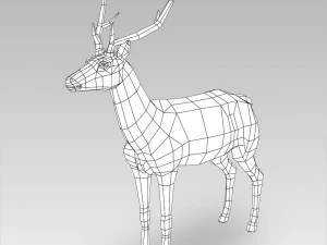 game ready low poly buck 3D Model