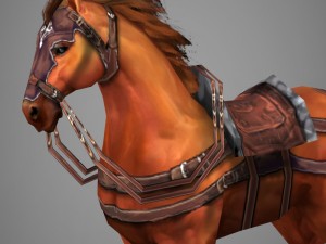 game ready warrior horse 3D 模型
