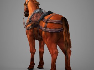 game ready warrior horse 3D 模型