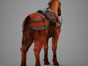game ready warrior horse 3D 模型