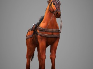 game ready warrior horse 3D 模型