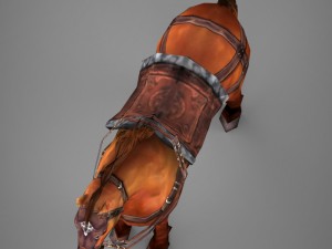 game ready warrior horse 3D 模型