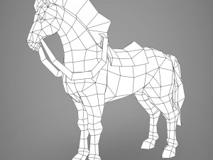 game ready warrior horse 3D 模型