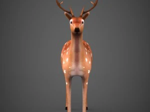 game ready low poly deer 3D Model