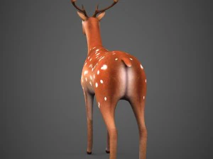 game ready low poly deer 3D Model