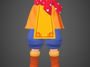cartoon character girl babli 3D 모델