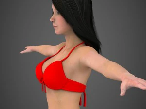 Babita donna realistica Modello 3D