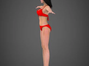 Babita donna realistica Modello 3D