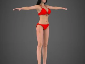 Babita donna realistica Modello 3D