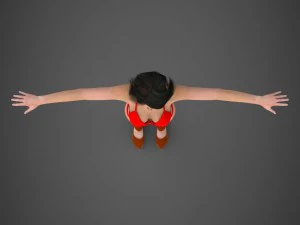 Babita donna realistica Modello 3D