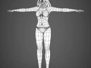 Babita donna realistica Modello 3D