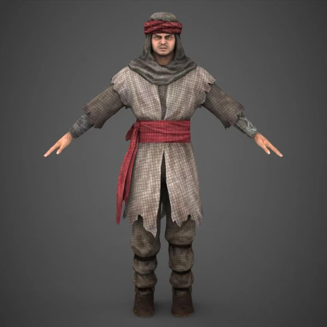 game ready arab man sohrab 3D Model .c4d .max .obj .3ds .fbx .stl .blend