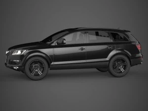 realistic car audi q7 3D Model