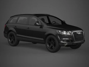 realistic car audi q7 3D Model