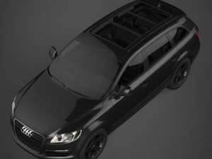 realistic car audi q7 3D Model