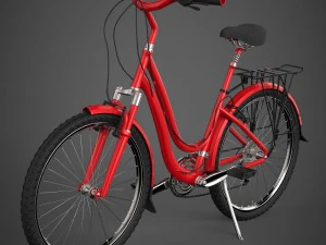 bicicletta rossa realistica Modello 3D