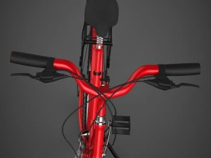 v&eacute;lo rouge r&eacute;aliste Modèle 3D