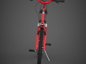 realistic red bicycle 3D 模型