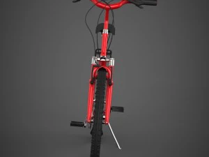 v&eacute;lo rouge r&eacute;aliste Modèle 3D