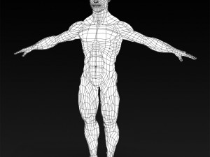 game ready muscular human 3D Model