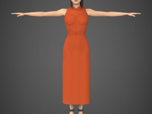 Realistic female tina 3D Model
