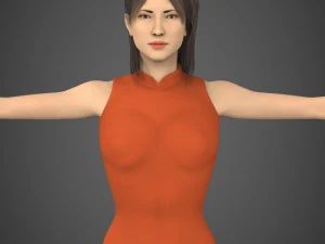 Realistic female tina 3D Model