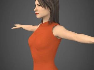 Realistic female tina 3D Model