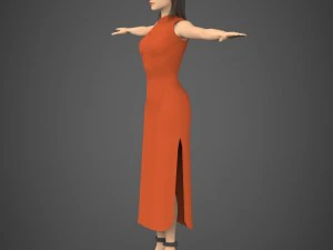 Realistic female tina 3D Model