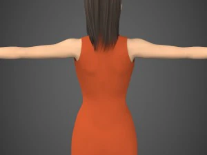 Realistic female tina 3D Model