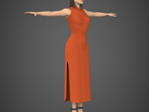 Realistic female tina Model 3D