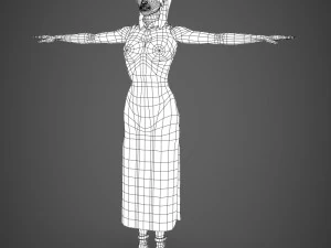 Realistic female tina 3D Model