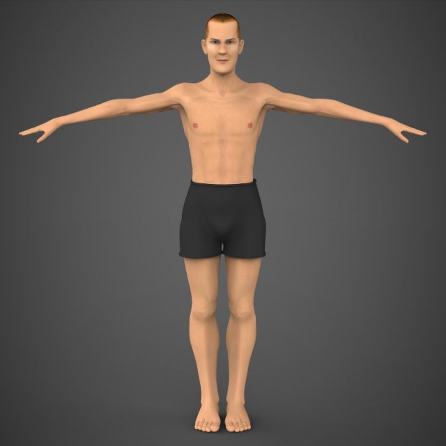 male character john 3D Model .c4d .max .obj .3ds .fbx .stl .blend 
