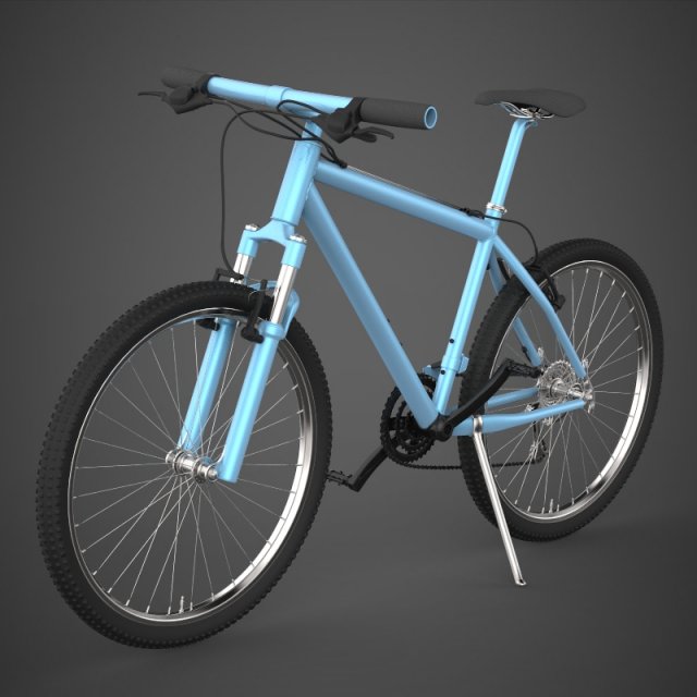 realistic blue bicycle 3Dモデル .c4d .max .obj .3ds .fbx .stl .blend 