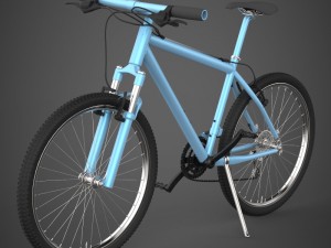 realistic blue bicycle Modèle 3D