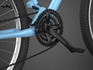 realistic blue bicycle 3D Model