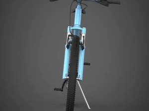 realistic blue bicycle 3D Model