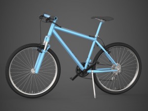 realistic blue bicycle 3Dモデル