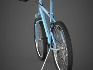 realistic blue bicycle 3D Model