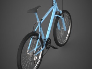 realistic blue bicycle 3Dモデル
