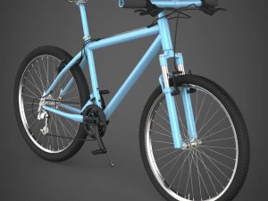 realistic blue bicycle 3D Model