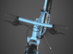 realistic blue bicycle 3Dモデル