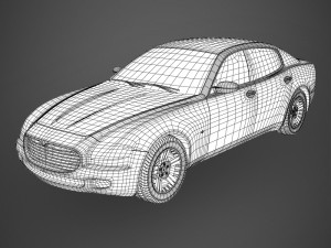 realistic car maserati 3200gt 3D Model