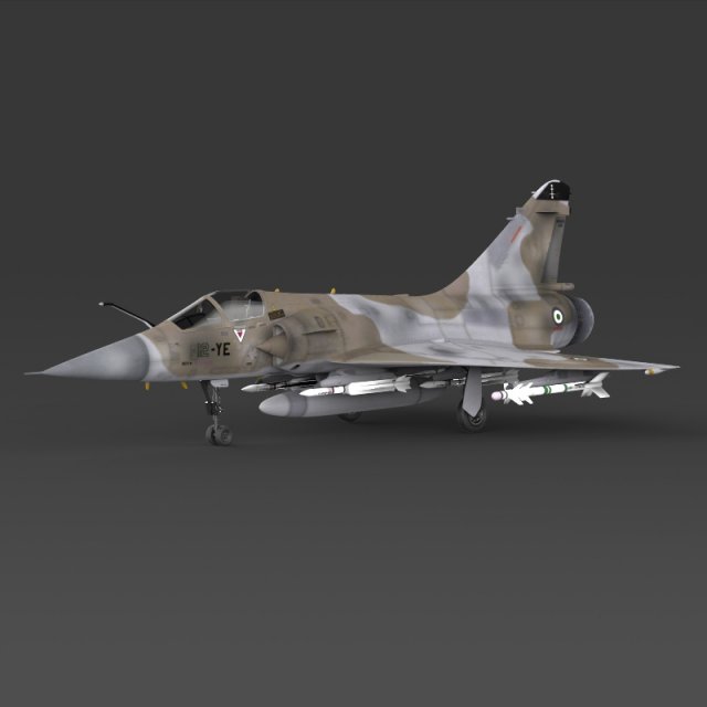 fighter aircraft mirage 2000 Modelo 3D .c4d .max .obj .3ds .fbx .stl .blend 