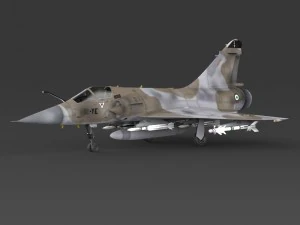 戦闘機ミラージュ2000 3Dモデル