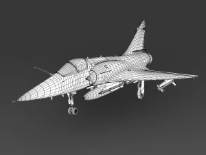 fighter aircraft mirage 2000 3D Model